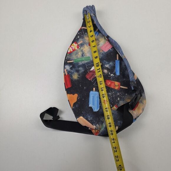 Kavu Rope Sling Bag Backpack Stars Moon Galaxy Space Pop Frozen Popsicles NWOT - Picture 6 of 10